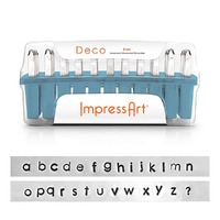 Impressart Alphabet Letter Metal Punch Stamp Set - Deco Lower Case x 6mm