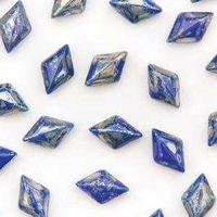 Czech Glass Gemduo Beads - Blue Picasso 8x5mm