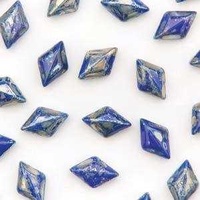 Czech Glass Gemduo Beads - Blue Picasso 8x5mm