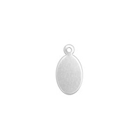 Metal Stamping Blank - 20ga Soft Strike Aluminum Tiny Tag Oval with Ring