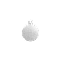 Premium Metal Stamping Blank - 16ga Aluminum Tiny Tag Circle with Ring x 3/8"