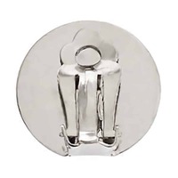 Clip-On Earrings With Disc - Nickel x 20mm - 1 Pair