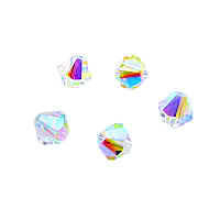 Swarovski Crystal Bicone Beads - Crystal AB2x - 4mm x 20
