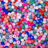 Glass Beads Round - Kaleidoscopic 4mm x 50
