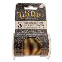 Beadsmith Craft Wire - Tarnish Resistant Vintage Bronze x 26ga