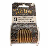 Beadsmith Craft Wire - Tarnish Resistant Vintage Bronze x 24ga