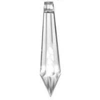 Crystal Icicle Drop - Crystal Clear x 63mm *Factory Seconds*