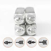 Impressart Metal Stamping Tool - Design Stamp ~ Arrows - Pack Of 4