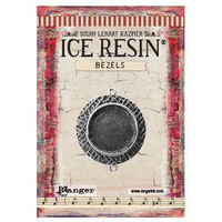 Ice Resin Milan Bezel - Medium Circle x Antique Silver x 1