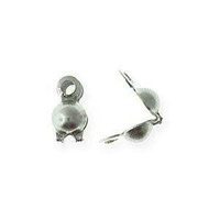 Crimp Cover Bead Tips - Stainless Steel 4mm x 20
