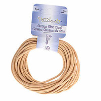 Dazzle-It Cotton Wax Cord - Round Natural x 2mm