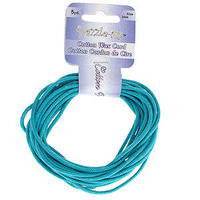 Dazzle-It Cotton Wax Cord - Round Blue Turquoise x 2mm