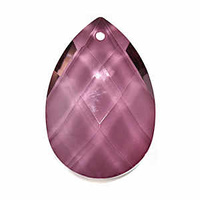 Crystal Drop Pear Shaped - Amethyst x 38mm *Seconds*