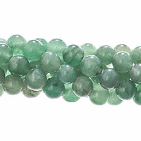Semi-Precious Round Beads - Grade C Green Aventurine Natural x 6mm
