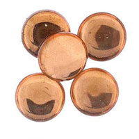 Czech Round Cabochon - Backlit Peach x 18mm