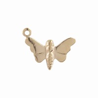 Gold Filled Charm - Solid Butterfly