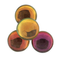 Czech Round Cabochon - Backlit Tequila x 25mm