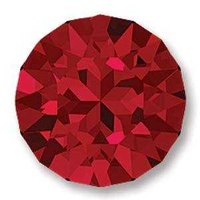 Swarovski Crystal Round Chaton Stone - 39SS Scarlet Foiled x 6