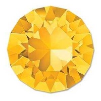 Swarovski Crystal Round Chaton Stone - 39SS Light Topaz Foiled x 6