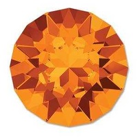 Swarovski Crystal Round Chaton Stone - 39SS Tangerine Foiled x 6