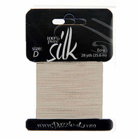 Silk Thread - Pure Silk Bead Thread - Size D Ecru