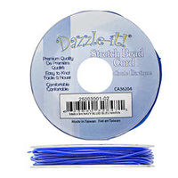 Dazzle-It Stretch Bead Cord - Blue 1mm x 5 metre roll