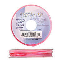 Dazzle-It Stretch Bead Cord - Pink 1mm x 5 metre roll
