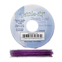 Dazzle-It Stretch Bead Cord - Purple 1mm x 5 metre roll