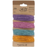 Natural Hemp Cord - Pastel Colours 1mm