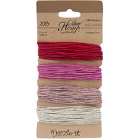 Natural Hemp Cord - Shades Of Ruby 1mm