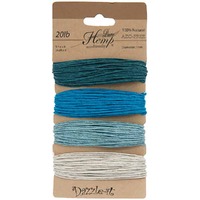 Natural Hemp Cord - Shades Of Aqua 1mm