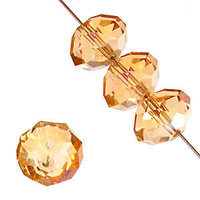 Dazzle-It Ori Crystal Faceted Donut Beads - Champagne Ab 8x10mm