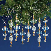 Beaded Ornament Kit - Gold and Crystal Icicles