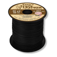 Faux Leather Lacing Cord - Black x 45 metres