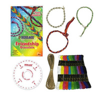 Friendship Bracelet Craft Kit - Includes Kumihimo Braiding Wheel