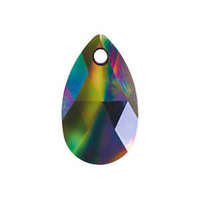 Swarovski Crystal Teardrop Pendant - Crystal Rainbow Dark x 16mm