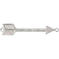 Estrella ™ Metal Pendant W/Cubic Zirconia Charm - Arrow