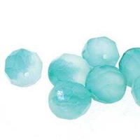 Czech Glass Round Firepolished Beads - Seafoam Matte 4mm x 38