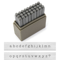 Impressart Alphabet Letter Metal Punch Stamp Set - Typewriter Lower Case x 3mm