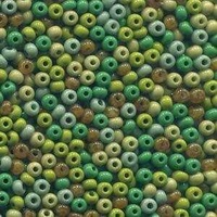 Czech Glass Seed Beads Size 6/0 - Jade Mix x 24g