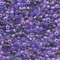 Czech Glass Seed Beads Size 6/0 - Purple Passion Mix x 24g