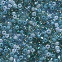 Czech Glass Seed Beads Size 6/0 - Miami Surf Mix x 24g