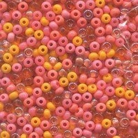Czech Glass Seed Beads Size 6/0 - Creamsicle Mix x 24g