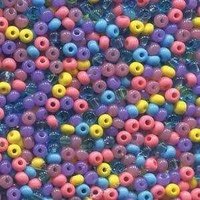Czech Glass Seed Beads Size 6/0 - Coral Reef Mix x 24g