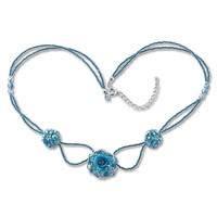 Miyuki Beading Craft Kit - Azure Blue Rose Necklace