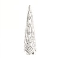 Filigree Cone Bead Cap - Silver x 28mm