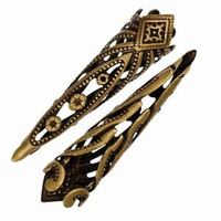 Filigree Cone Bead Cap - Antique Gold x 28mm