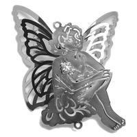 Butterfly Girl Filigree Craft Charm