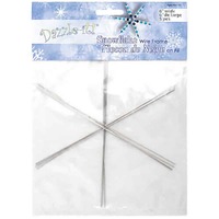 Dazzle-It Snowflake Wire Frame - 6" Wide x 5 Pieces