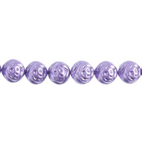Preciosa Czech Candy Rose Beads - Crystal Violet Metallic Dyed x 8mm